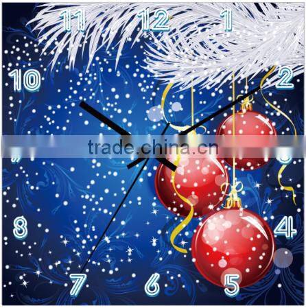 Festival gift MDF oil painting popular cheap wall clock