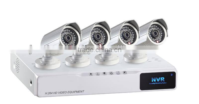 Night Vision 4 Channel Standalone Infrared Network H.264 P2P NVR Kit