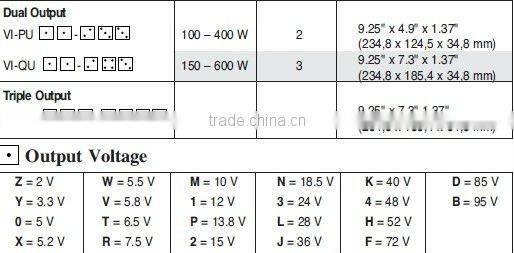 Vicor Autoranging AC-DC Power System VI-MU3-IS-CC