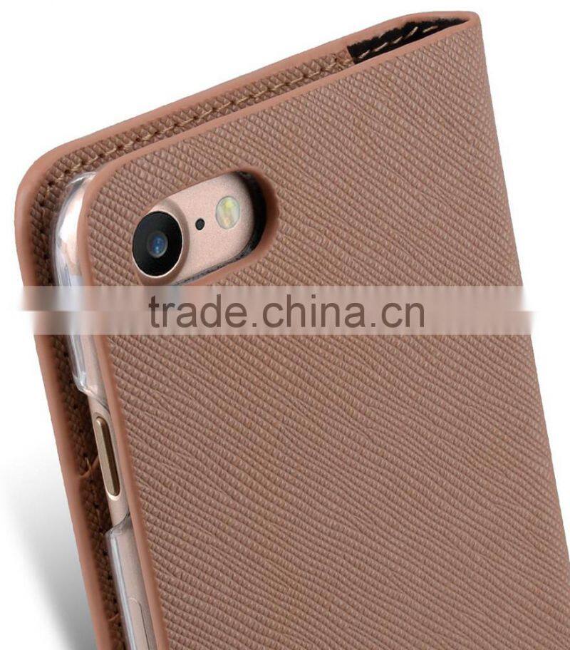 Brown Wallet MOBILE PHONE COVER PU Leather Case face cover for Apple iPhone 7 (4.7")