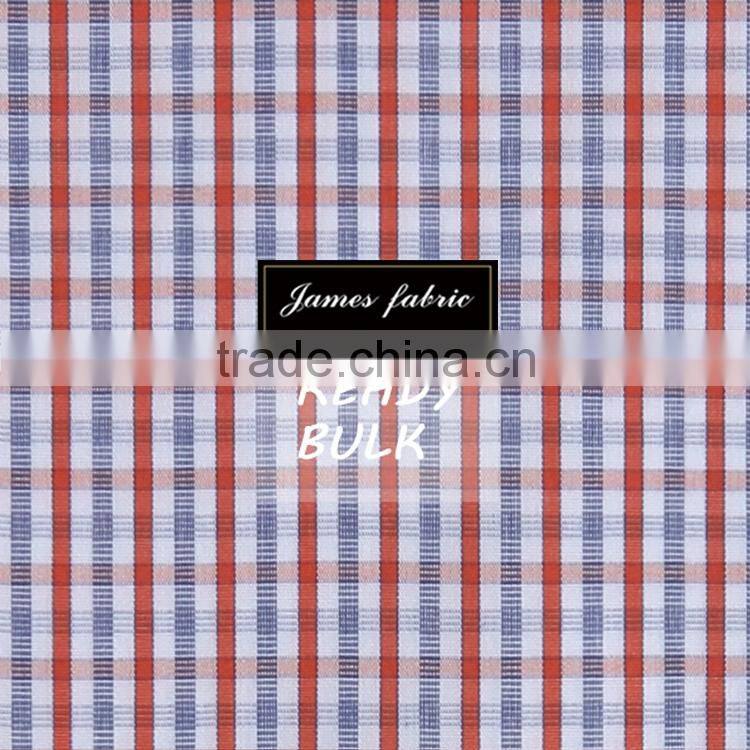 James 100% Cotton Yarn Dyed High Density LA Finished Colorful Stripe/Check/Plaid Plain Weaving Spring/Summer Shirting Fabric