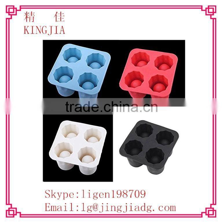 4 cavity silicone cool shooters ice shot glass maker
