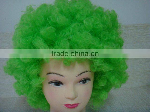 wholesale green football fan wigs