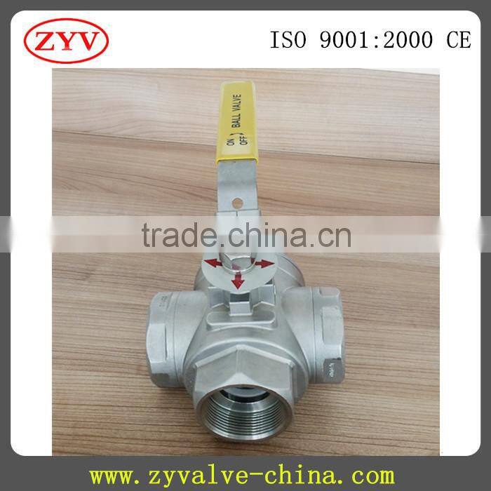 Hoting selling Three-way ball valve with direct mounting pad