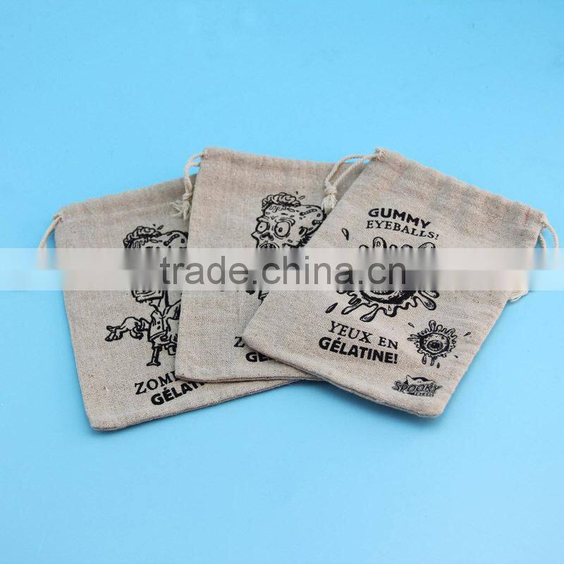 Fancy eco drawstring burlap bag for postcard bag