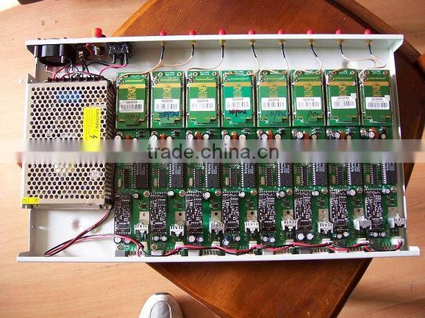 8 sims GSM Gateway with input phone line for PBX