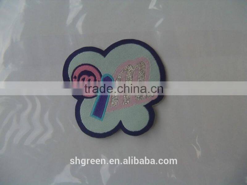 straight cut stitch weaving garment patch