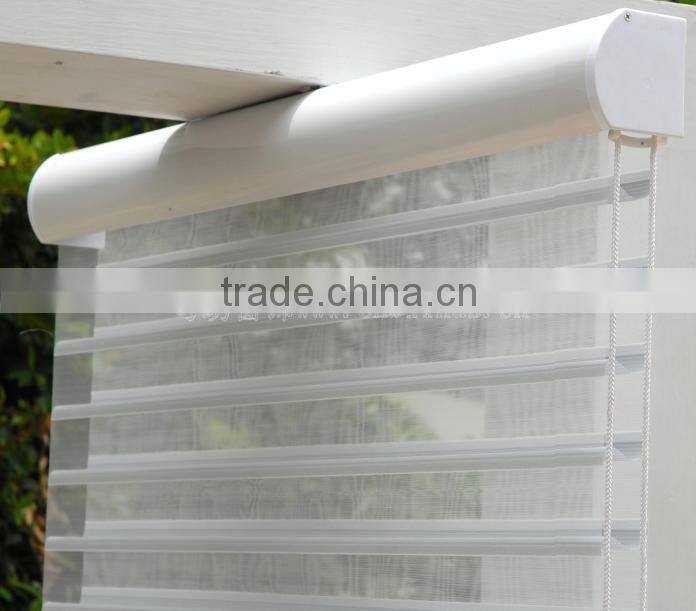 Beautiful triple internal window shangri-la blinds