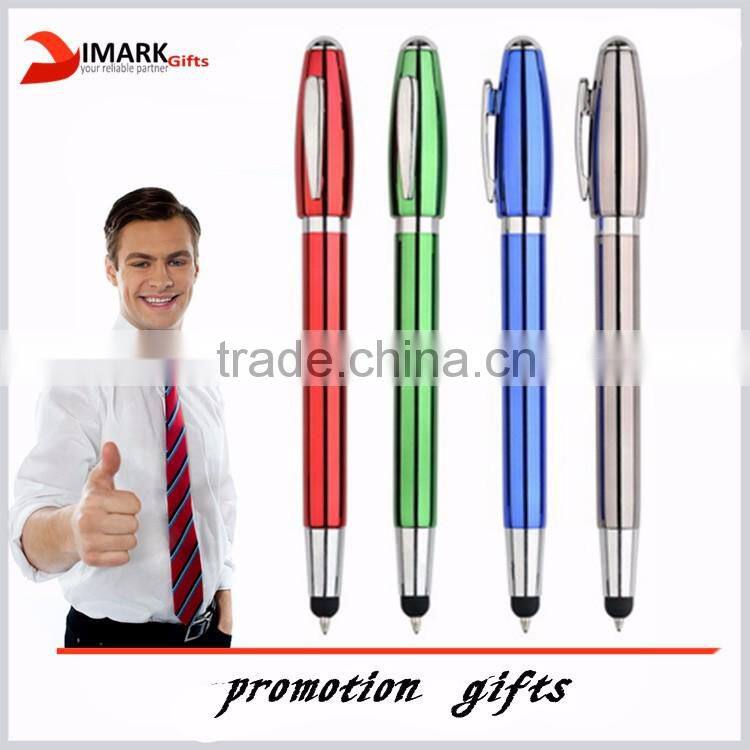 bright colored barrel stylus touch Pen with the diamond cut grip