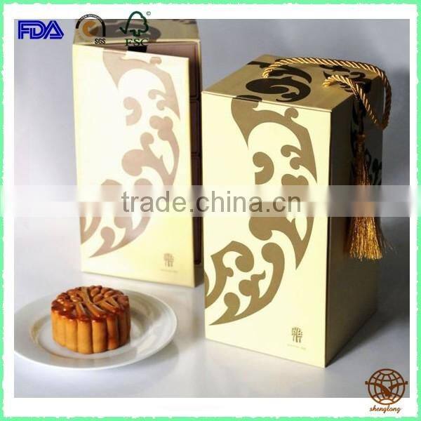 Custom logo rigid cardboard box with drawer/ luxury Gold stamping rigid box
