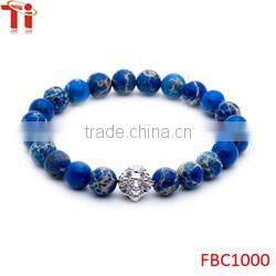 8mm black natural matt onxy beads lion head charm bracelet, most popular stainless steel jewelry bracelet for men