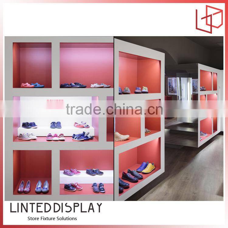 Well-know brand shoes racks for fashion ladies high heel shoes with lights