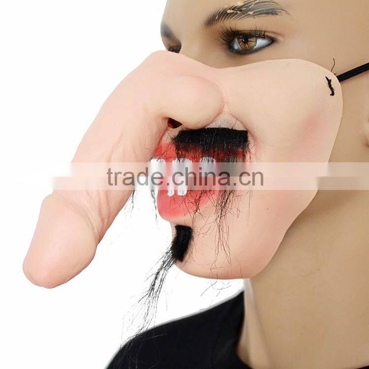 halloween party latex horror dick frankenstein human custom half face mask
