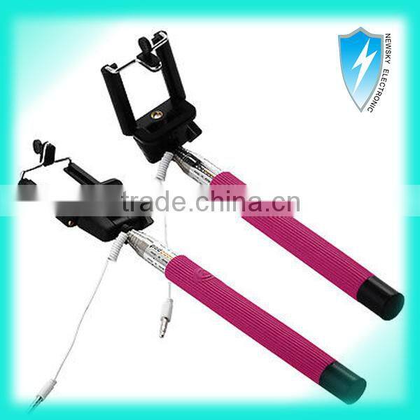 Selfie stick with bluetooth shutter button