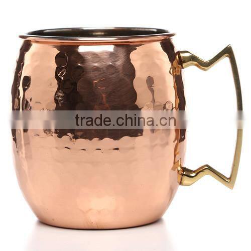 16oz Stainless Steel Moscow Mule Mug , Moscow Mule Copper Plated