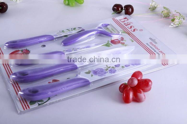 2016 high quality 5 pcs non-stick coating knife set