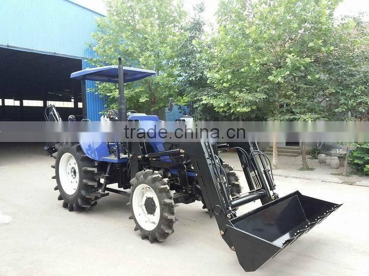 china 4x4wd farm tractor with loader and forks