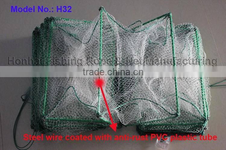 32 sections mesh strech 1.5cm Crab Pot for fishing in deep sea, shallow sea