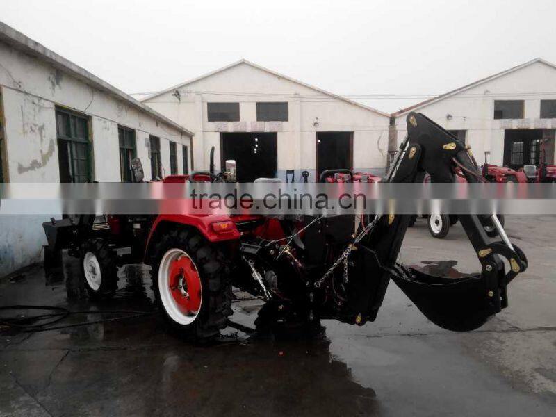 4wd mini farm tractor with front end loader and backhoe