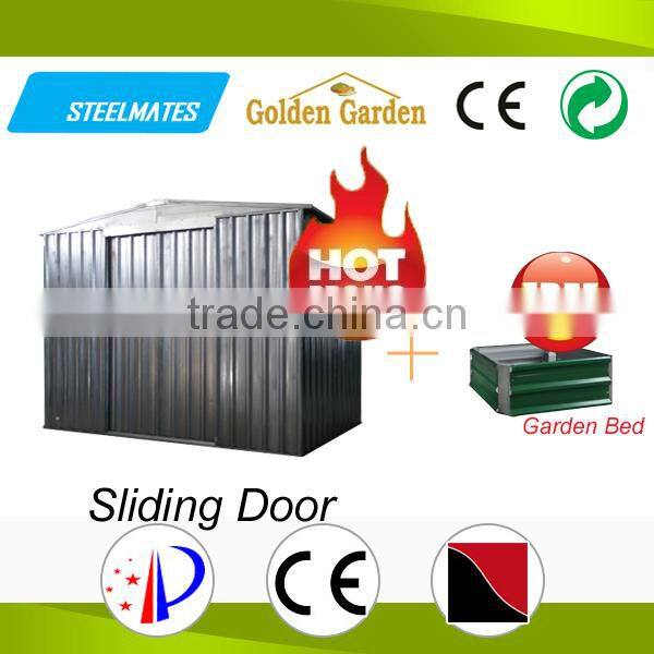 Weatherproof safely design folding metal storage shed