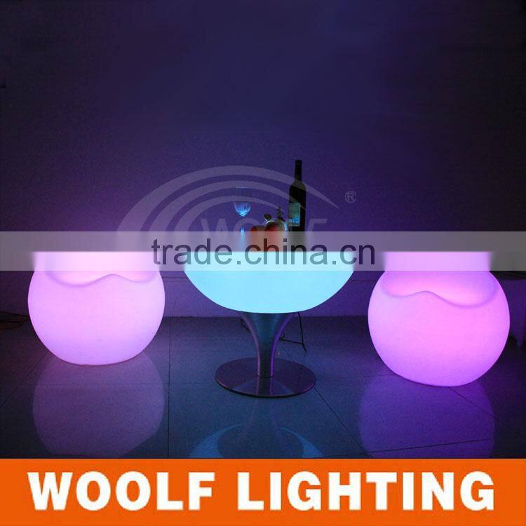 Modern Appearance Nightclub Bar Glow LED Plastic Furniture