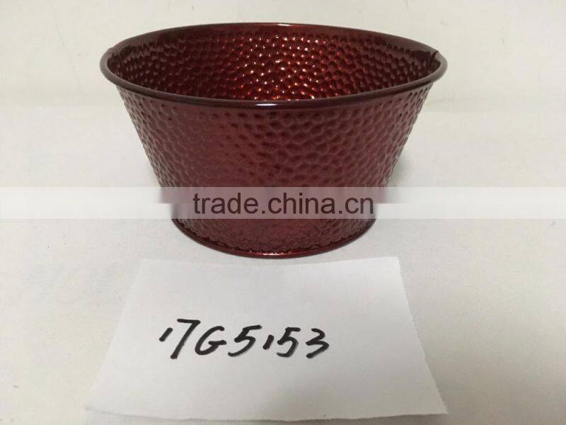 cheap 6.5 inch silver galvanized metal bucket vase for flower arrangements