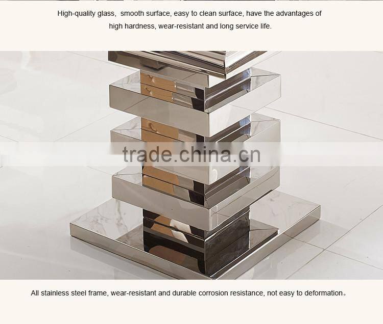 D414 Living Room Modern Square Marble end Table Small
