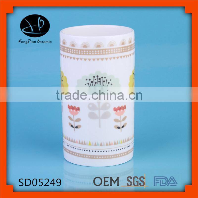 Ceramic mason jar lids with decal,honey jars candle jars wholesale,Ceramic Jar / Ceramic Bowl / white