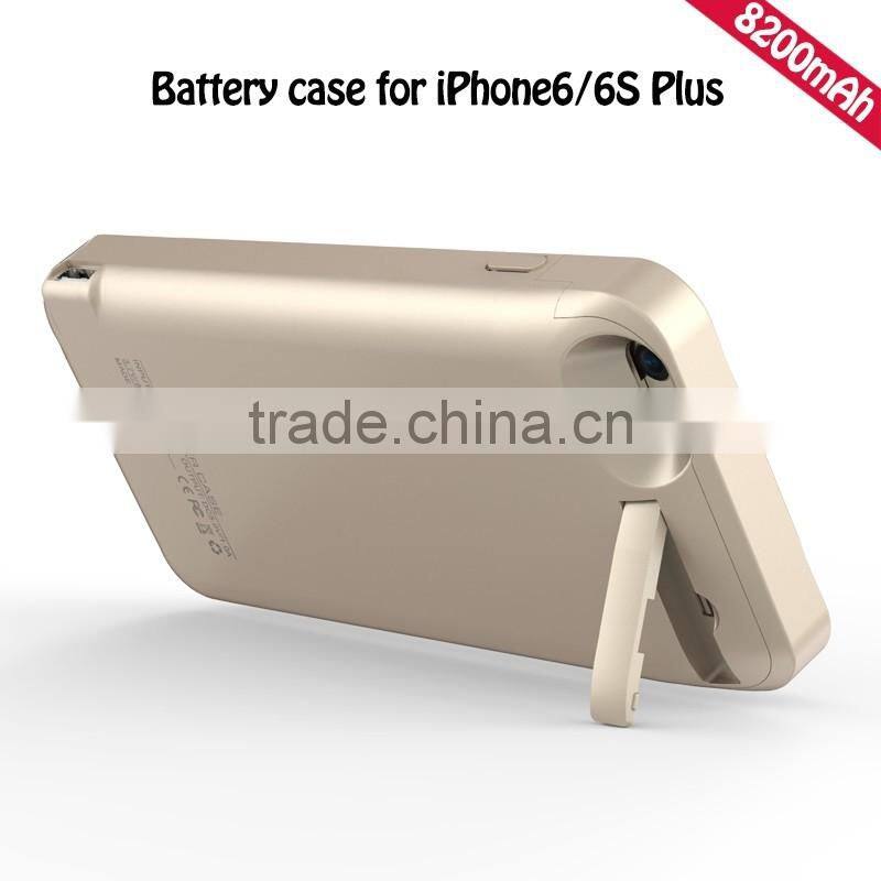 New Arrival Powerful 8200mAh Battery Case For iPhone6/6s Plus Coloful Back Battery Case For Mobile Phone
