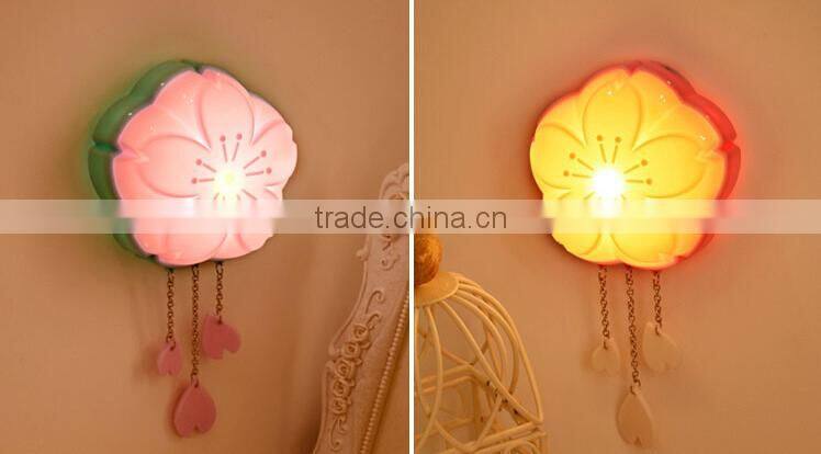 Plug Romantic Sakura Adjustable Voice Light Motion Sensor Led Night Light