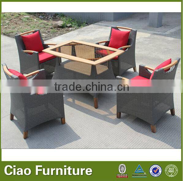 garden furniture Teak rattan outdoor furniture garden line patio chair and table set