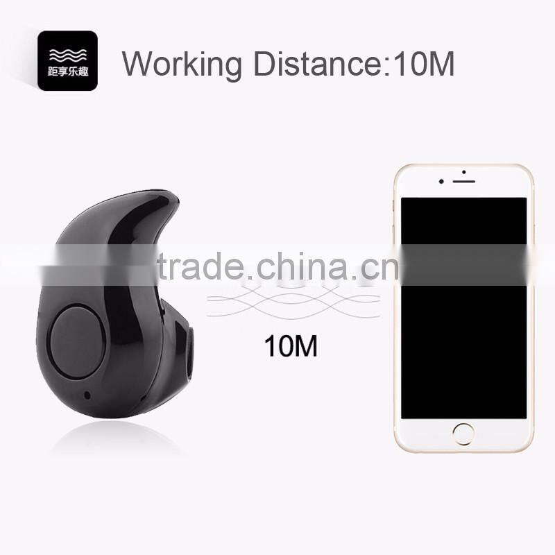 2016 New Products High Quality IN-Ear Hidden MINI Wireless Bluetooth 4.0 Stereo Earphone Headphone S530