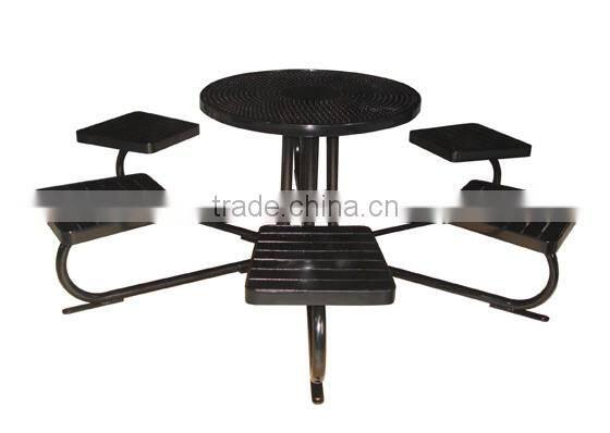 Outdoor camping metal unfolding picnic table