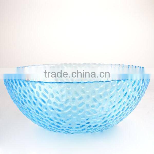 antique large crystal fruit salad bowl