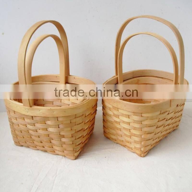 spilt wood hand made cheap folding wooden basket basket fruit basket