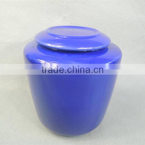 Modern style ceramic faint yellow urn decorative made in China