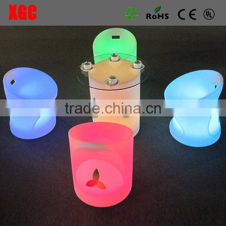 Modern PE plastic led cocktail bar table party decorations led table