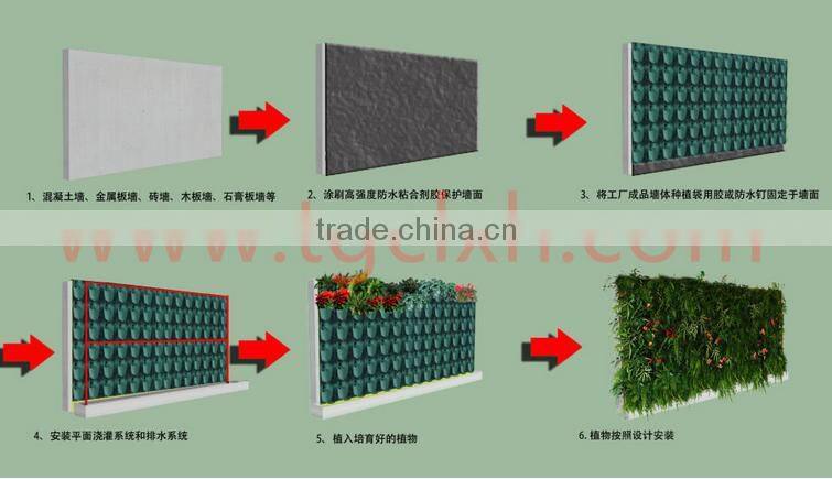 pocket planter pocket fabric bags vertical wall hanging planter