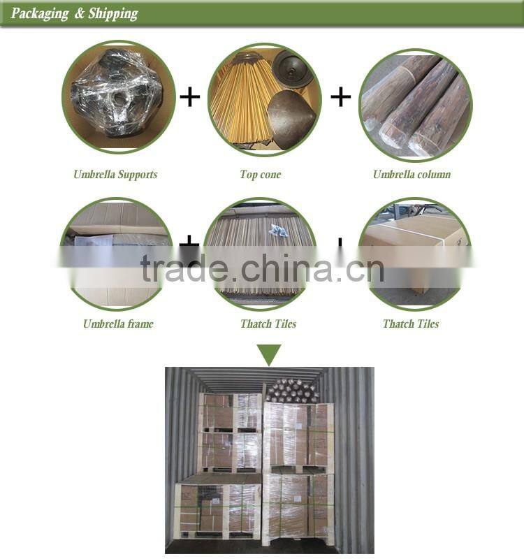 UV protective outdoor gazebo thatch tiles _ GreenShip