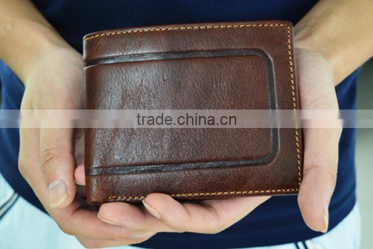 Minimal Leather Wallet Personalized Wallet RFID Blocking Leather with card holder bussiness