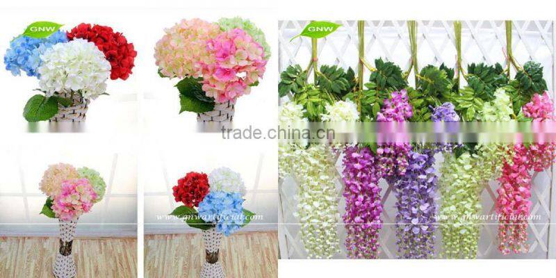 artificial hydrangea flower for wedding/party/house decoration GNW FLH01