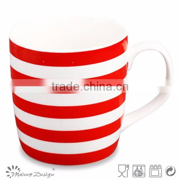 14oz white custom printed new bone china mugs