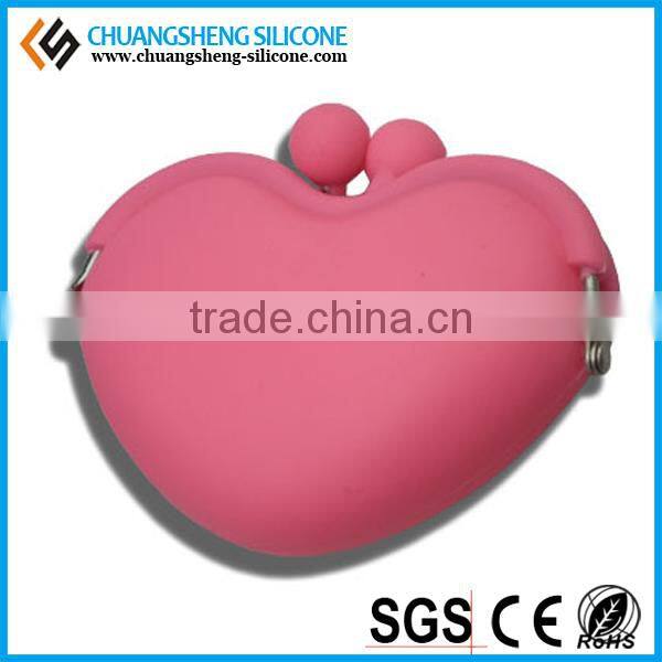 CANDY COLOR COLORFUL CUTE SILICONE COIN BAG/COIN POCKET WITH A LOVELY SHAPE HREAT SHAPE