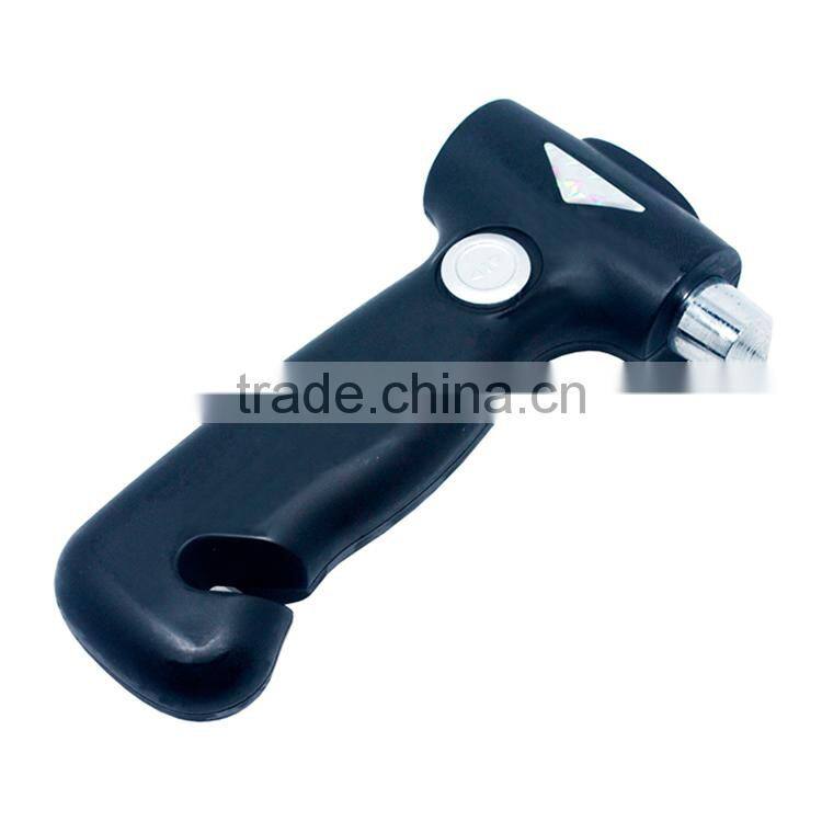 Multi-function vehicle emergency hammer safety hammer with belt cutter LED light
