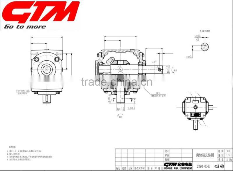 Manufacturer HT250 helical gearbox used for grain storage