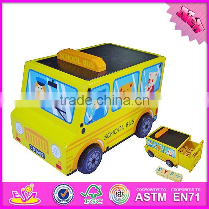 2016 new design funny wooden ambulance toys for kids W04A309