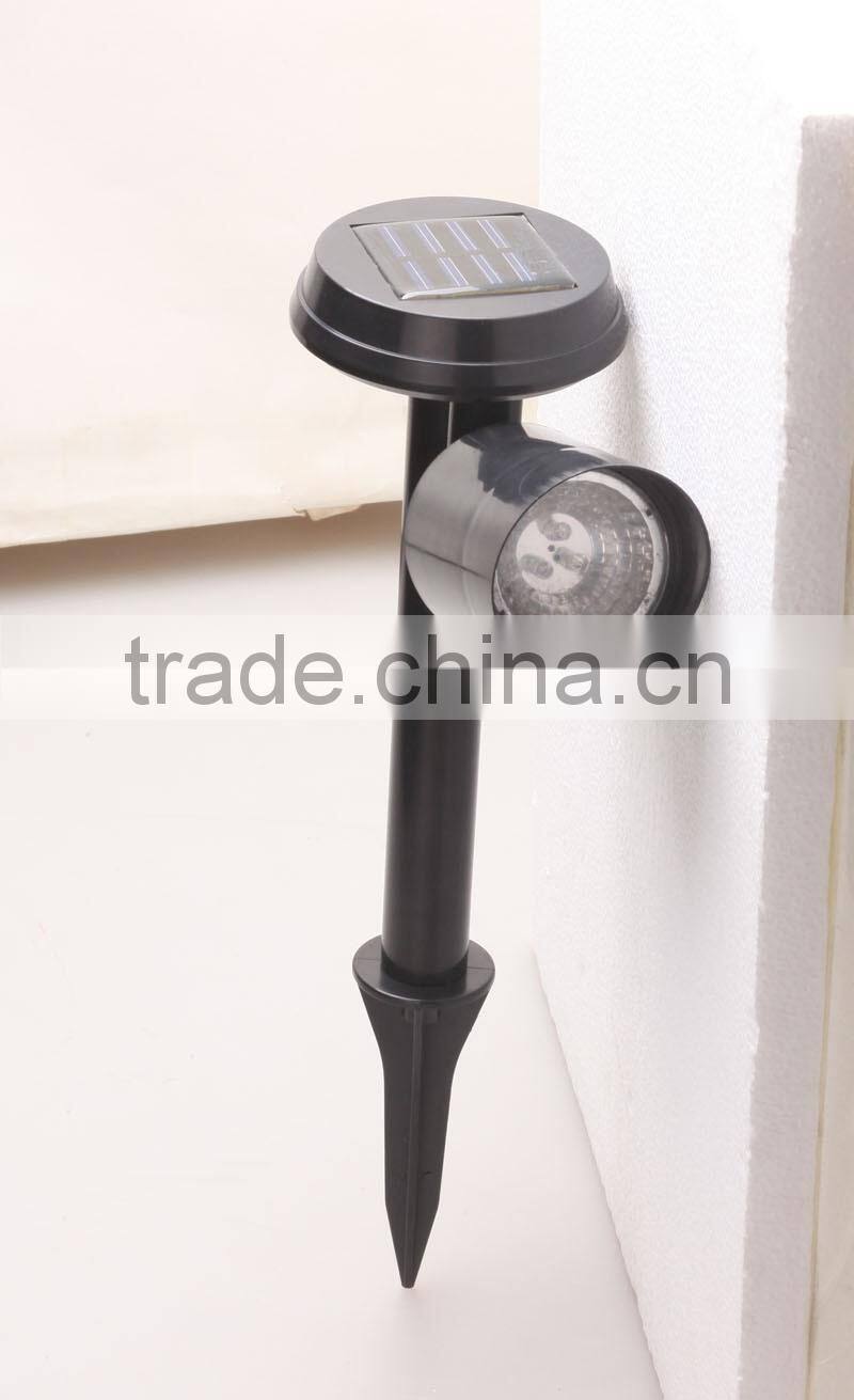 Plastic balck standing solar lamp