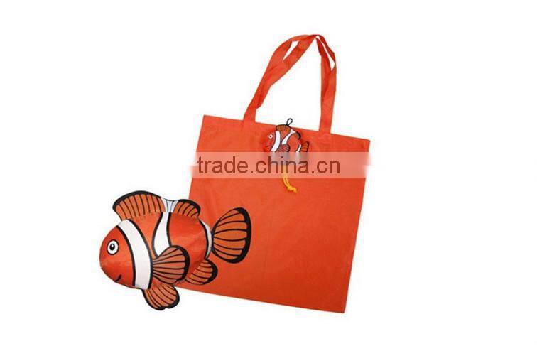 Cute Nemo Fish polyester foldable grocery shopping bag