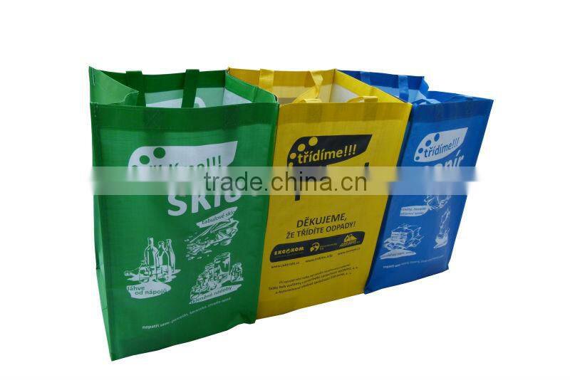 set of 3 PP woven Garbage bag, bule, red and green (TM-WP-005)