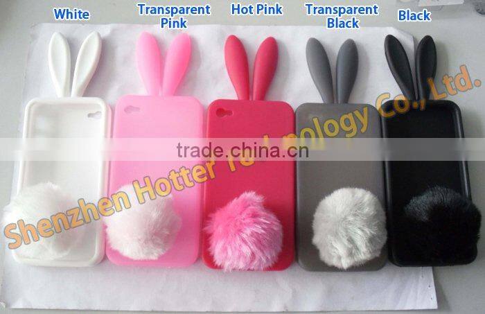 bunny shape silicone case for iphone